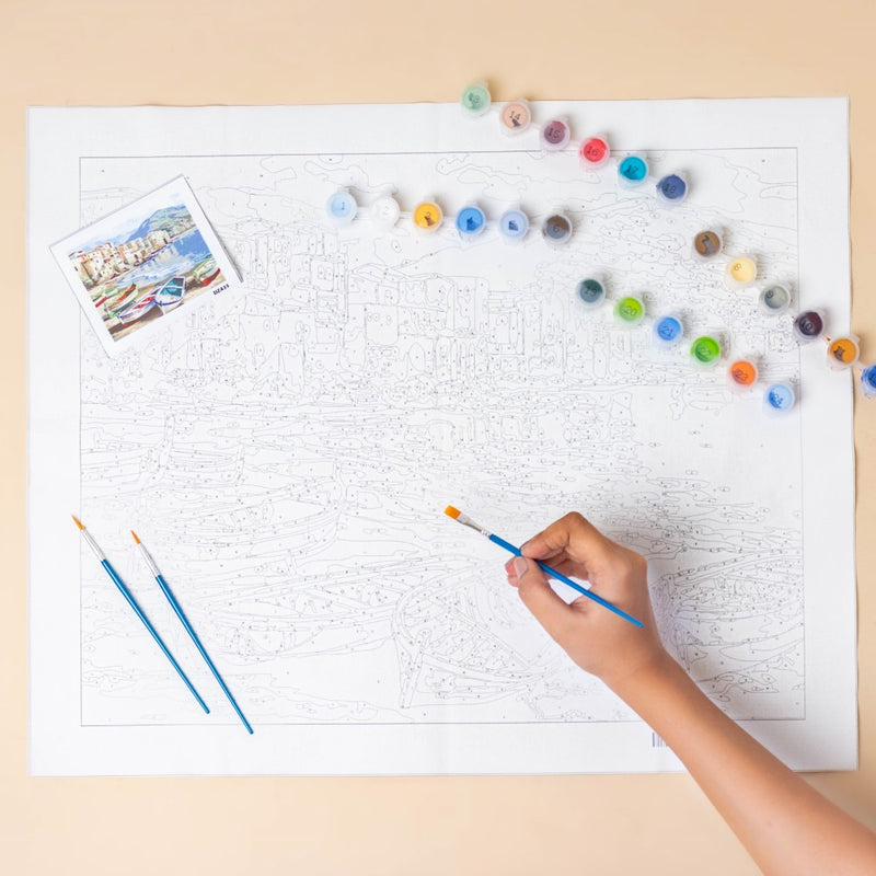 Coastal Cityscape  DIY Painting By Numbers Kit