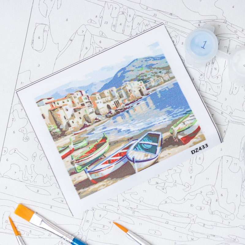 Coastal Cityscape  DIY Painting By Numbers Kit