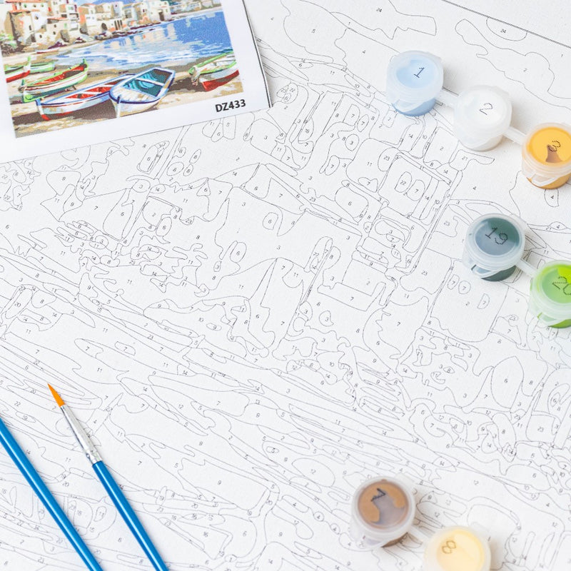 Coastal Cityscape  DIY Painting By Numbers Kit