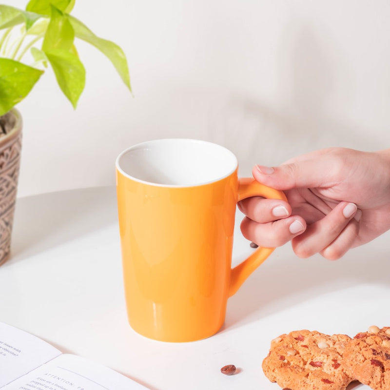 Sunflower Glossy Yellow Mug 350 ml- Mug for coffee, tea mug, cappuccino mug | Cups and Mugs for Coffee Table & Home Decor