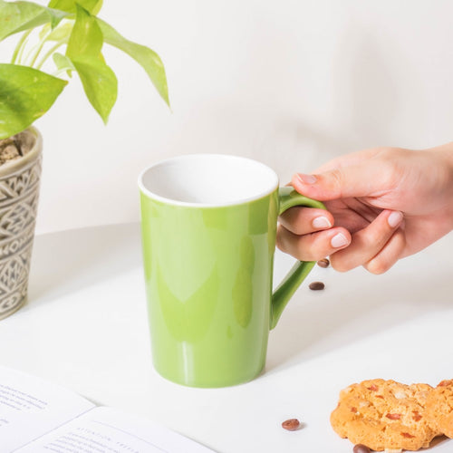 Chartreuse Green Minimalist Mug 350 ml- Mug for coffee, tea mug, cappuccino mug | Cups and Mugs for Coffee Table & Home Decor