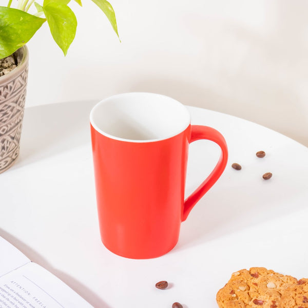 Crimson Matt Red Mug 350 ml- Mug for coffee, tea mug, cappuccino mug | Cups and Mugs for Coffee Table & Home Decor