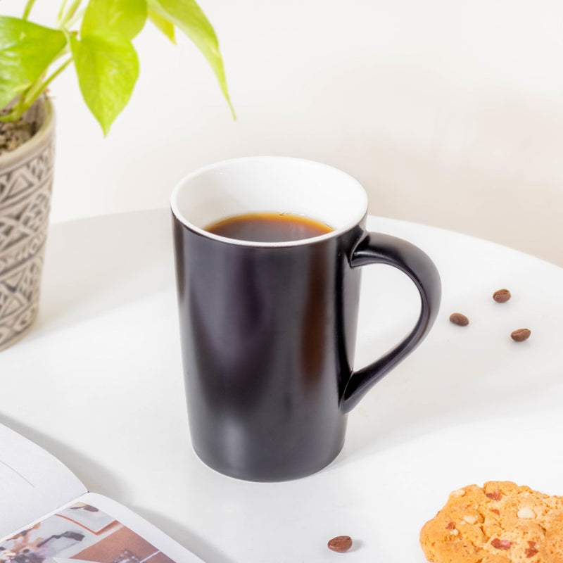 Matt Charcoal Black Mug 350 ml- Mug for coffee, tea mug, cappuccino mug | Cups and Mugs for Coffee Table & Home Decor