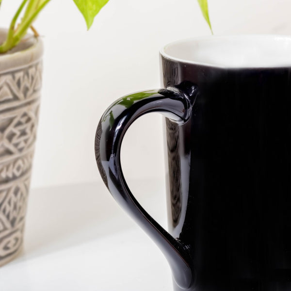 Smoky Black Glossy Mug 350 ml- Mug for coffee, tea mug, cappuccino mug | Cups and Mugs for Coffee Table & Home Decor