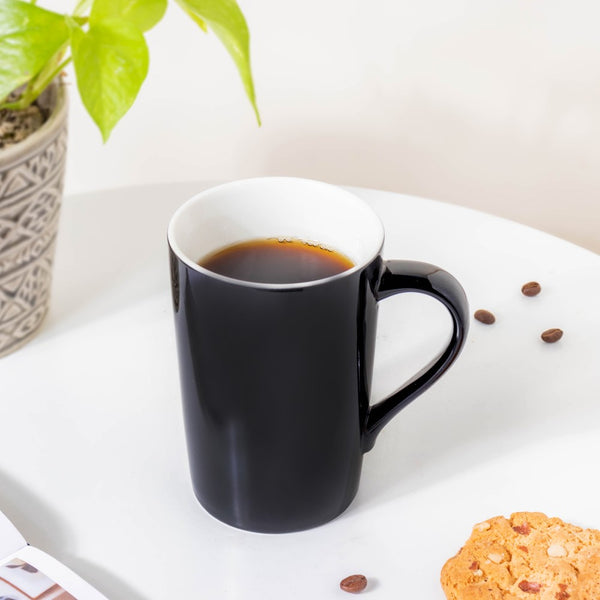 Smoky Black Glossy Mug 350 ml- Mug for coffee, tea mug, cappuccino mug | Cups and Mugs for Coffee Table & Home Decor
