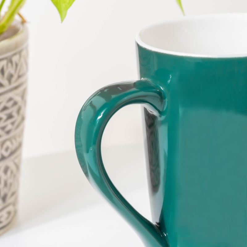 Viridian Green Ceramic Mug 350 ml- Mug for coffee, tea mug, cappuccino mug | Cups and Mugs for Coffee Table & Home Decor