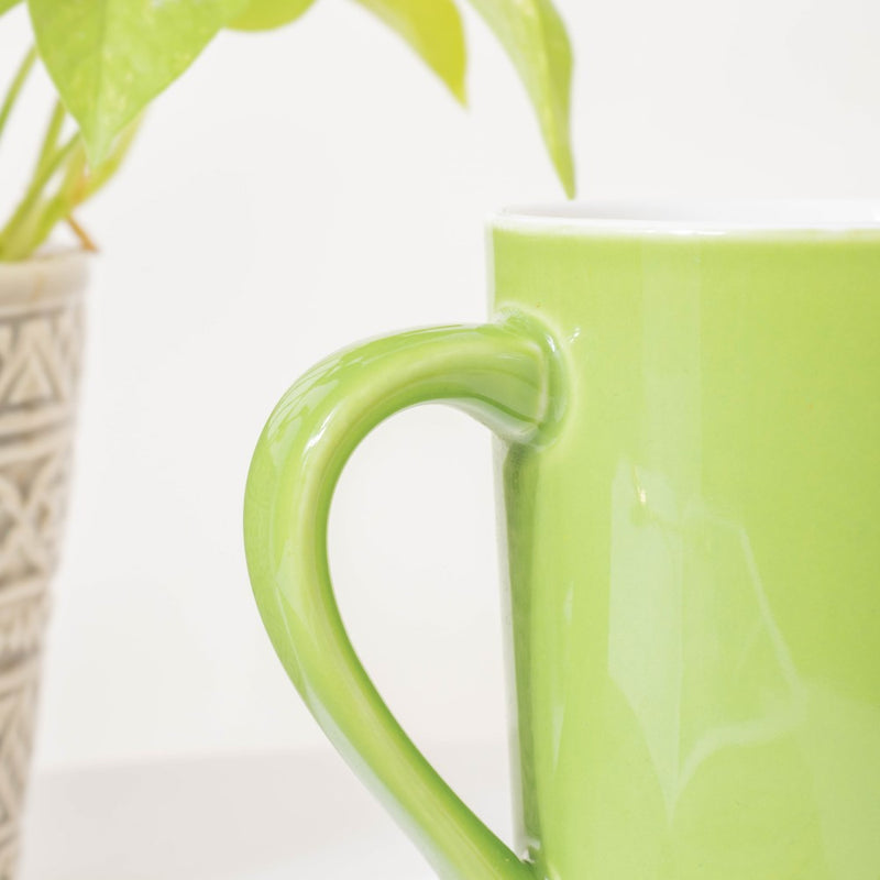 Chartreuse Green Minimalist Mug 350 ml- Mug for coffee, tea mug, cappuccino mug | Cups and Mugs for Coffee Table & Home Decor