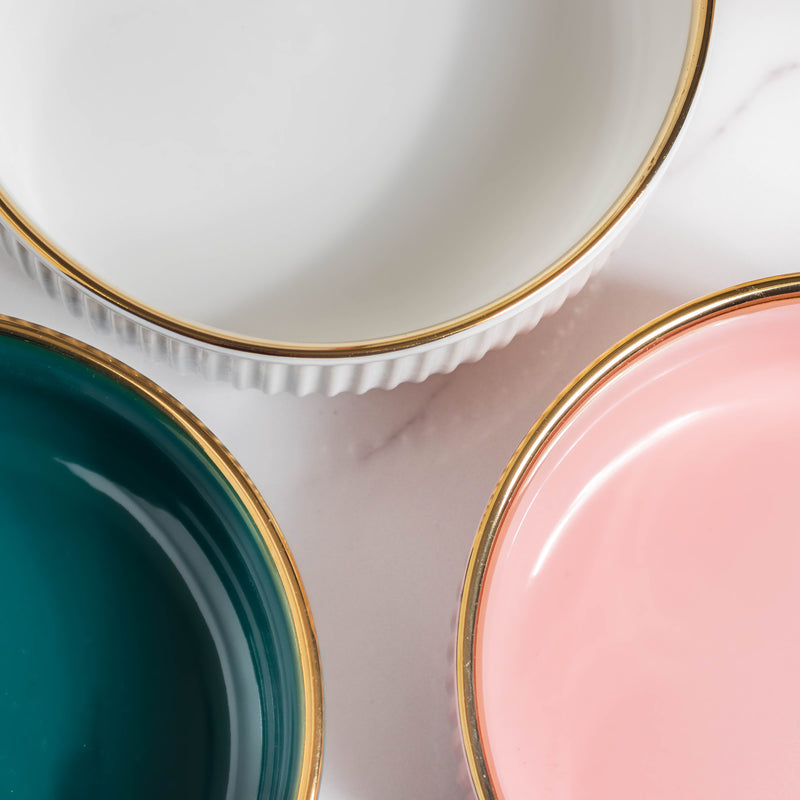 Ribbed Snack Bowl With Handle 500 ml - Bowl,ceramic bowl, snack bowls, curry bowl, popcorn bowls | Bowls for dining table & home decor