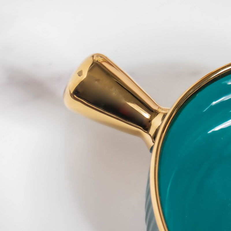 Ribbed Snack Bowl With Handle 500 ml - Bowl,ceramic bowl, snack bowls, curry bowl, popcorn bowls | Bowls for dining table & home decor