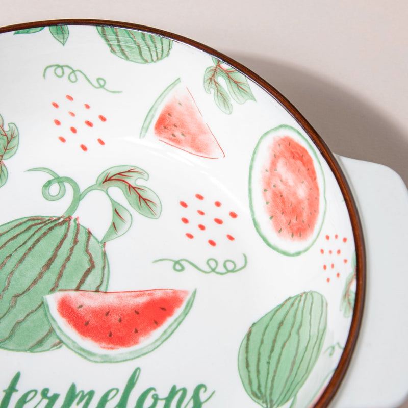 Watermelon Baking Bowl With Handles 7.5 Inch 500 ml - Baking Dish
