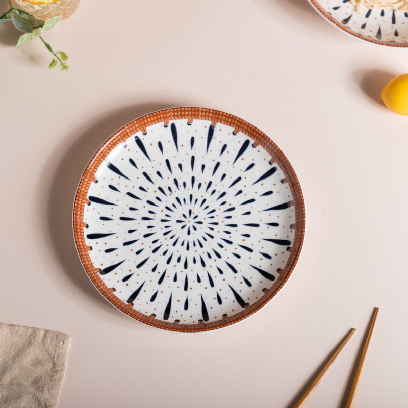 Dewdrop Ceramic Snack Plate 7.5 Inch - Serving plate, snack plate, dessert plate | Plates for dining & home decor