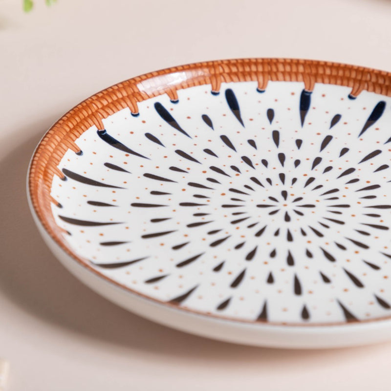 Dewdrop Ceramic Snack Plate 7.5 Inch - Serving plate, snack plate, dessert plate | Plates for dining & home decor