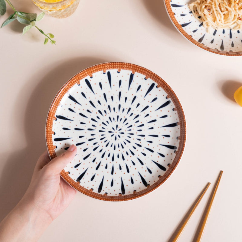 Dewdrop Ceramic Snack Plate 7.5 Inch - Serving plate, snack plate, dessert plate | Plates for dining & home decor