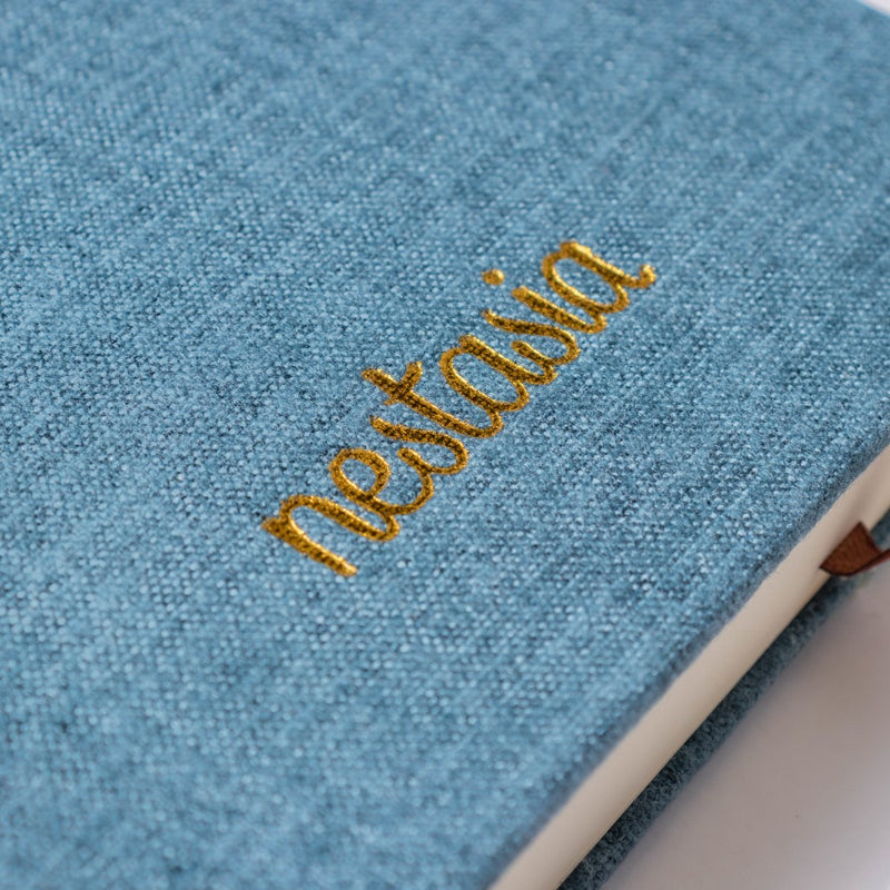 Blooming Blue Hardbound Notebook 128 Pages