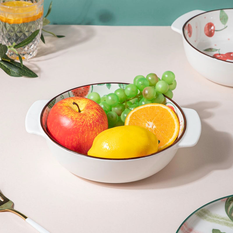 Watermelon Baking Bowl With Handles 7.5 Inch 500 ml - Baking Dish