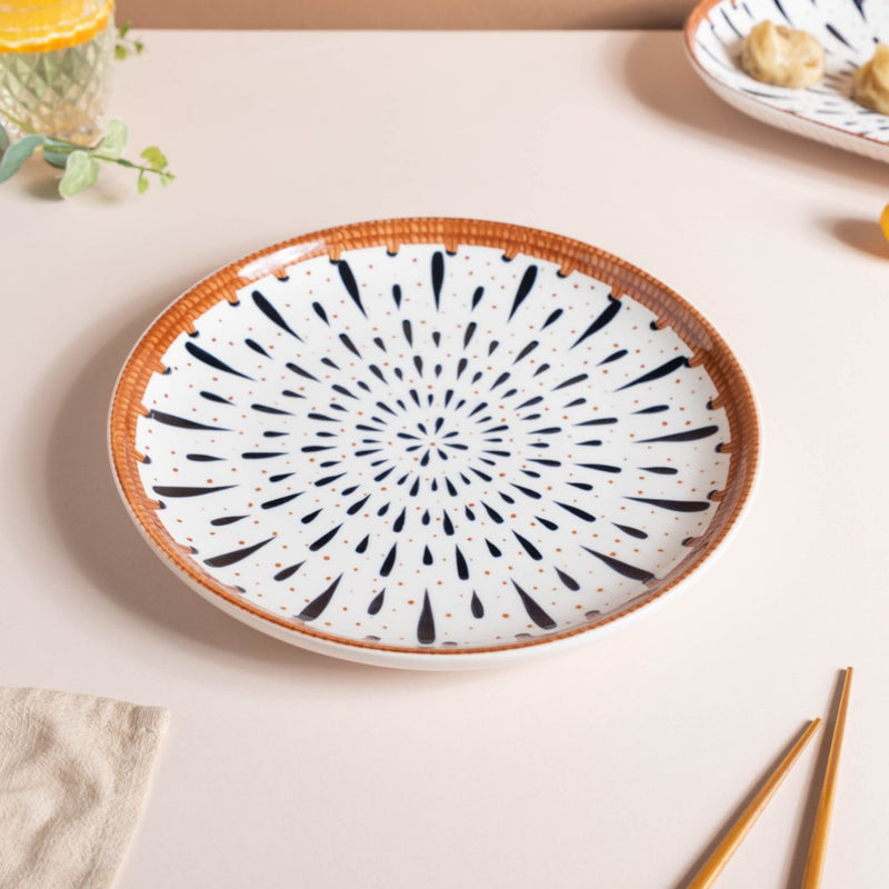 Dewdrop Ceramic Dinner Plate 10 Inch - Serving plate, snack plate, ceramic dinner plates| Plates for dining table & home decor