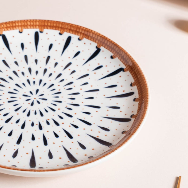 Dewdrop Ceramic Dinner Plate 10 Inch - Serving plate, snack plate, ceramic dinner plates| Plates for dining table & home decor