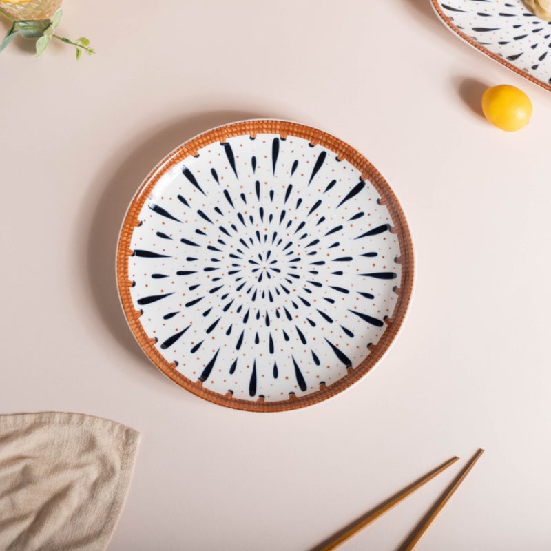 Dewdrop Ceramic Dinner Plate 10 Inch - Serving plate, snack plate, ceramic dinner plates| Plates for dining table & home decor