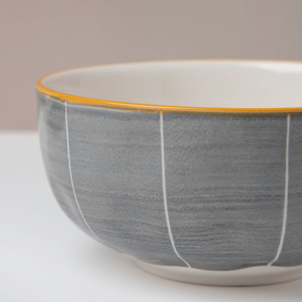 Willow Dark Grey Ceramic Snack Bowl Large