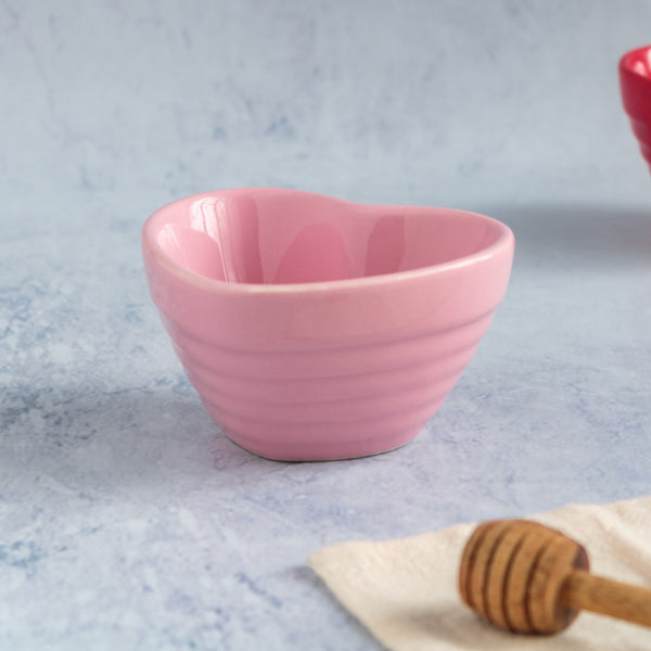 Heart Shaped Bowls Set of 2 - Bowl, ceramic bowl, dip bowls, chutney bowl, dip bowls ceramic | Bowls for dining table & home decor 