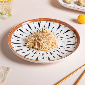 Dewdrop Ceramic Dinner Plate 10 Inch - Serving plate, snack plate, ceramic dinner plates| Plates for dining table & home decor