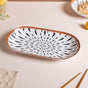 Dewdrop Ceramic Long Plate 11.5 Inch - Ceramic platter, serving platter, fruit platter | Plates for dining table & home decor