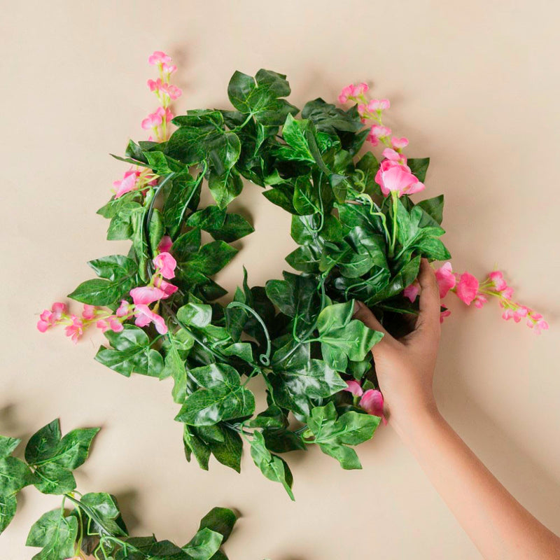Party Decor Floral Vine Set of 2 Pink - Artificial flower | Flower for vase | Home decor item | Room decoration item