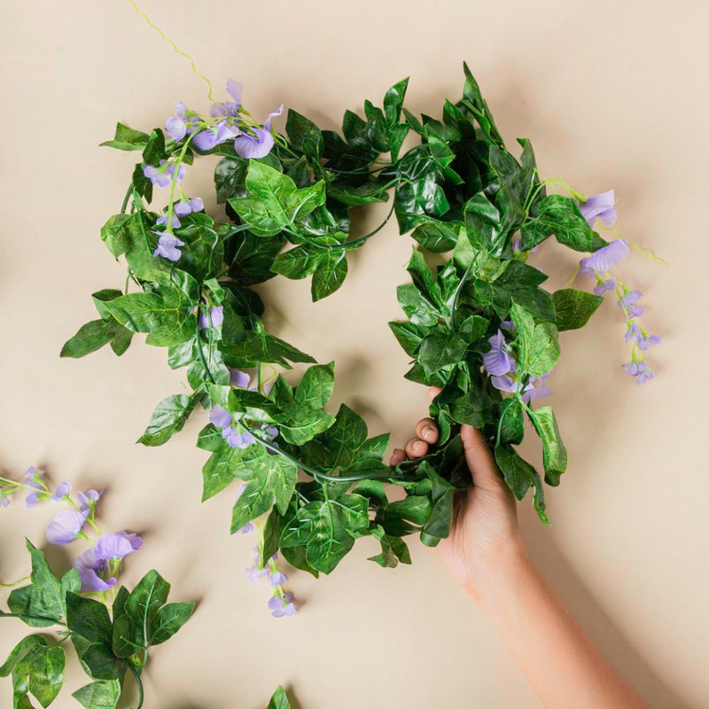 Party Decor Floral Vine Set of 2 Purple - Artificial flower | Flower for vase | Home decor item | Room decoration item