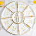 Pineapple Snack And Tai Chi Plates Set Of 10 - Serving plate, snack plate, momo plate, plate with compartment | Plates for dining table & home decor