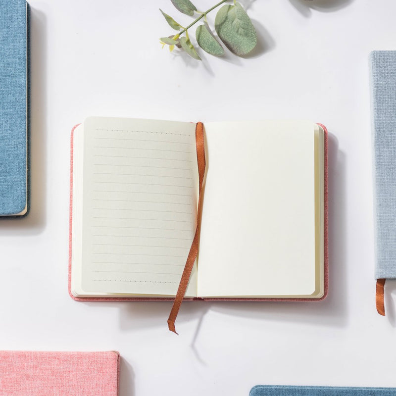 Pastel Pink Hardbound Pocket Notebook 128 Pages