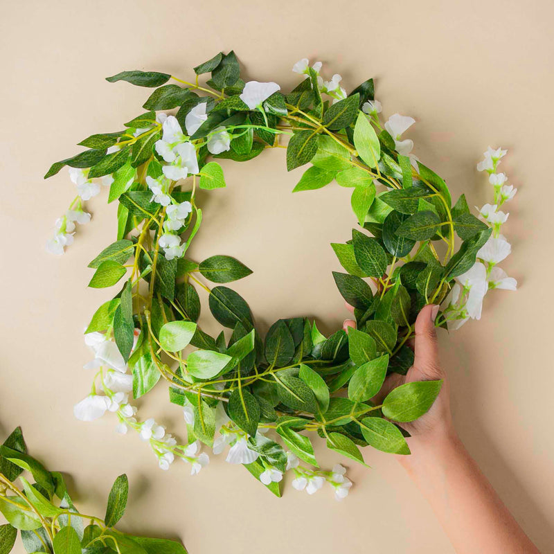 Party Floral Decor Vine Snow White - Artificial flower | Flower for vase | Home decor item | Room decoration item