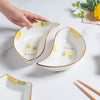 Pineapple Snack And Tai Chi Plates Set Of 10 - Serving plate, snack plate, momo plate, plate with compartment | Plates for dining table & home decor