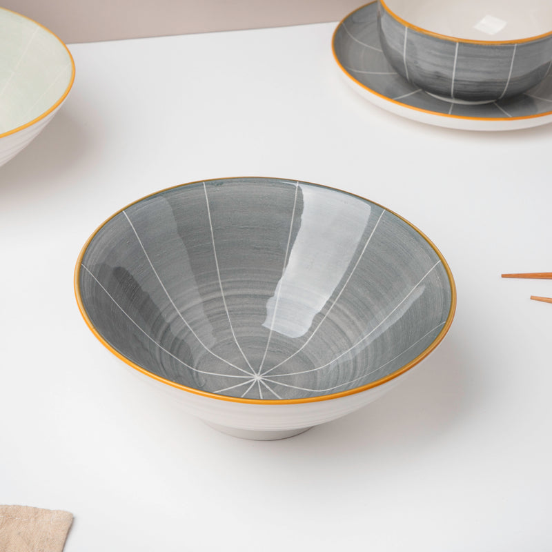 Willow Dark Grey 22 Piece Pasta Set For 6