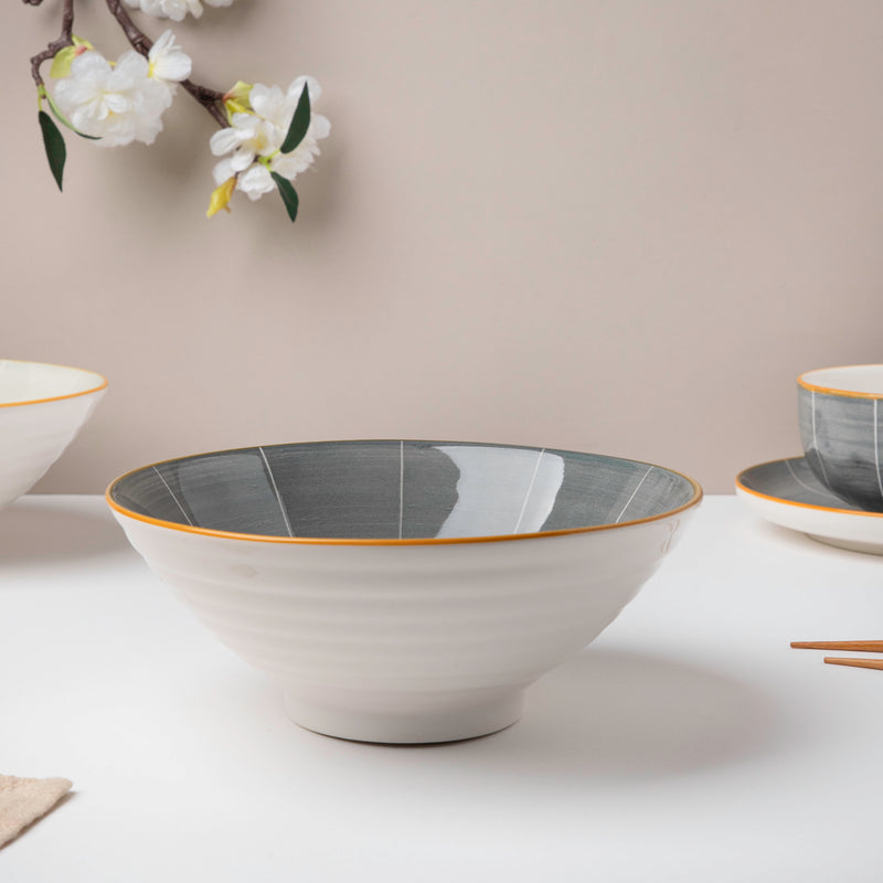 Willow Dark Grey 22 Piece Pasta Set For 6