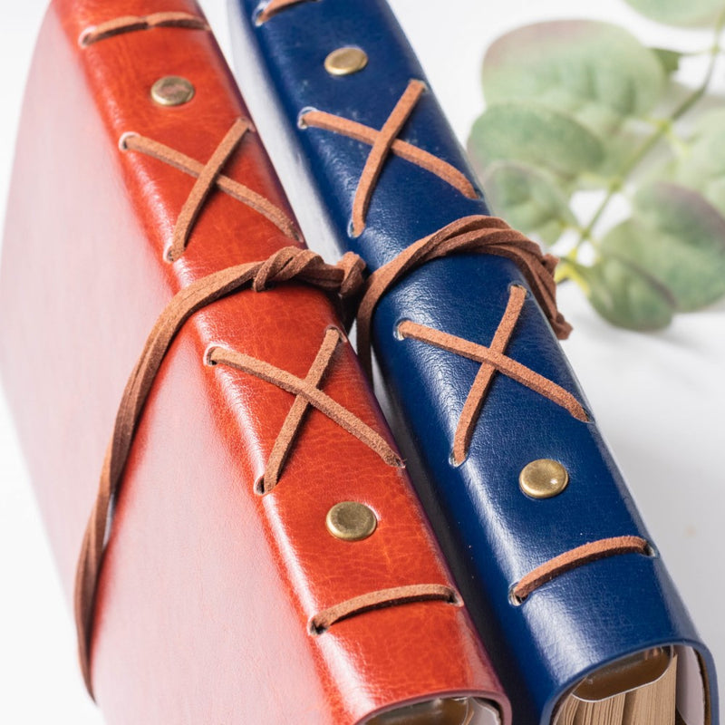 Seafarer Leather Journal With Anchor And Helm Tassel Strap Blue 75 Pages
