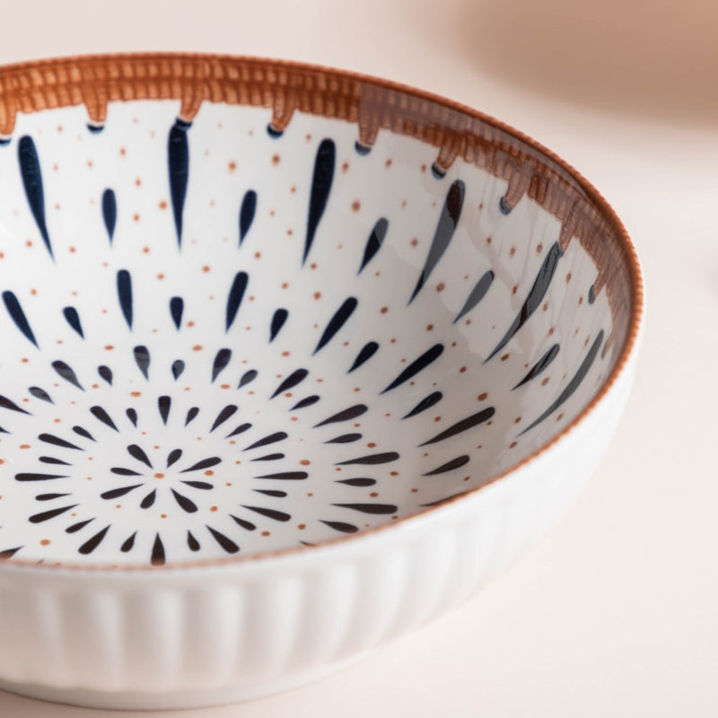 Dewdrop Ceramic Serving Bowl 9 Inch 1 L - Bowl, ceramic bowl, serving bowls, noodle bowl, salad bowls, bowl for snacks, large serving bowl | Bowls for dining table & home decor
