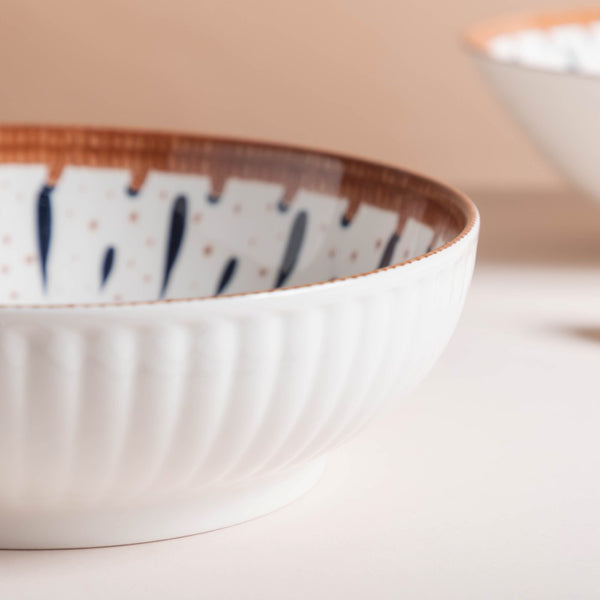 Dewdrop Ceramic Serving Bowl 9 Inch 1 L - Bowl, ceramic bowl, serving bowls, noodle bowl, salad bowls, bowl for snacks, large serving bowl | Bowls for dining table & home decor