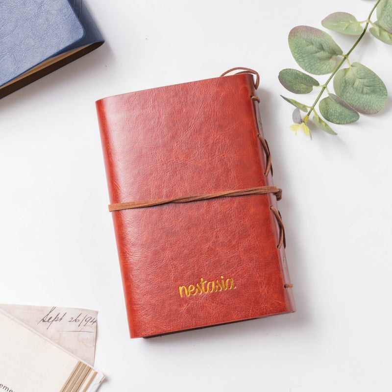 Seafarer Leather Journal With Anchor Tassel Brown 75 Pages