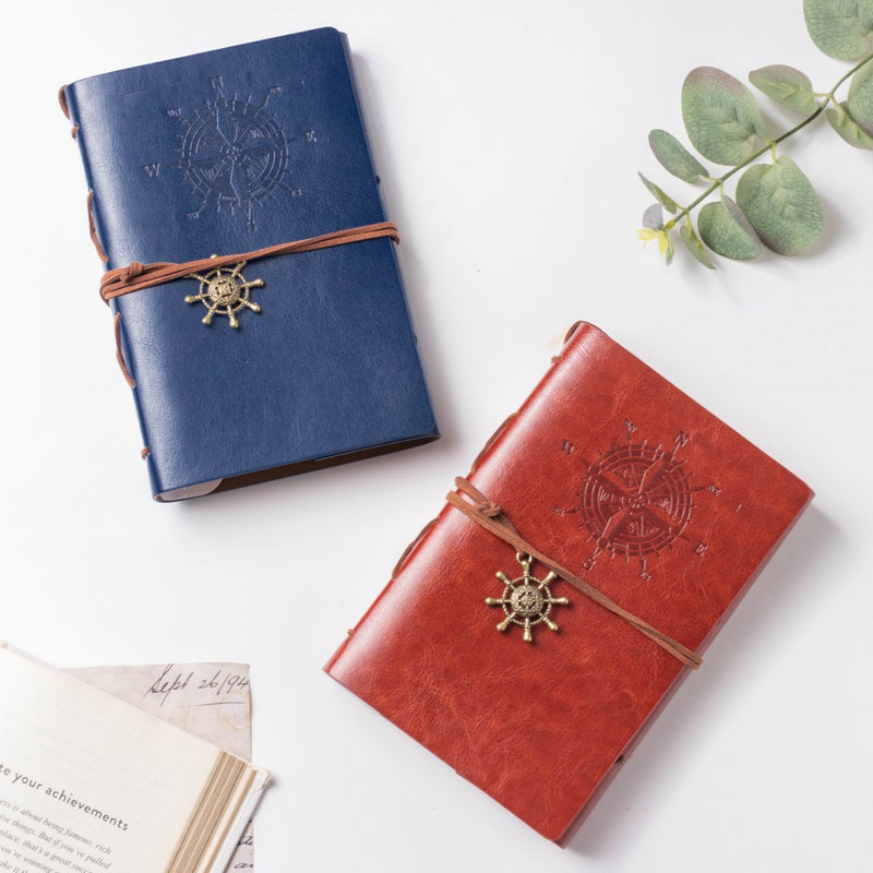 Seafarer Leather Journal With Anchor Tassel Blue 75 Pages