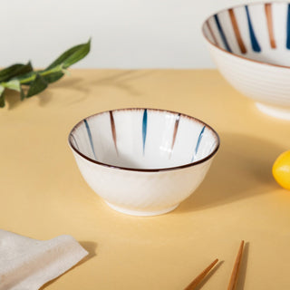 Teardrop White Ceramic Textured Soup Bowl