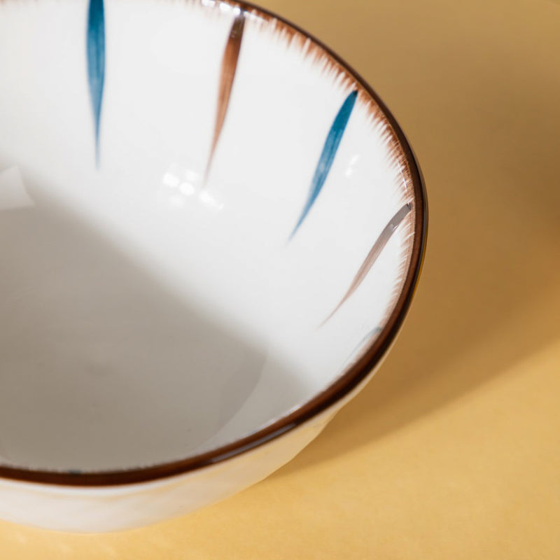 Teardrop White Ceramic Textured Soup Bowl - Bowl, soup bowl, ceramic bowl, snack bowls, curry bowl, popcorn bowls | Bowls for dining table & home decor