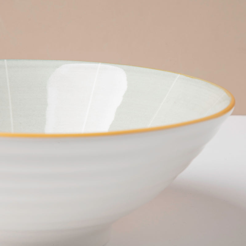 Willow Light Grey 8 inch Ramen Bowl 800 ml - Soup bowl, ceramic bowl, ramen bowl, serving bowls, salad bowls, noodle bowl | Bowls for dining table & home decor