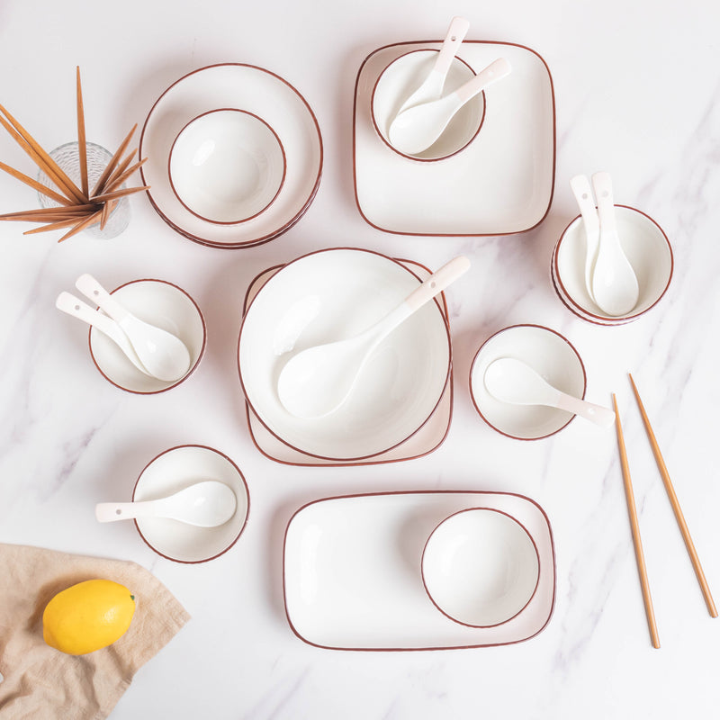 Rosy Pink Snack Set For 8