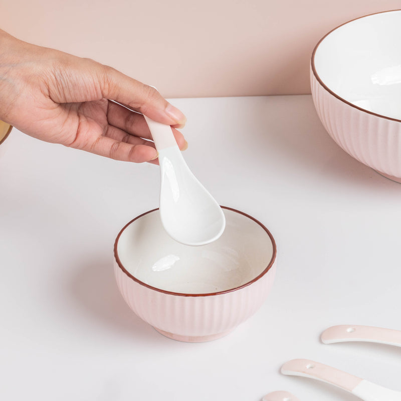 Rosy Pink Snack Set For 8
