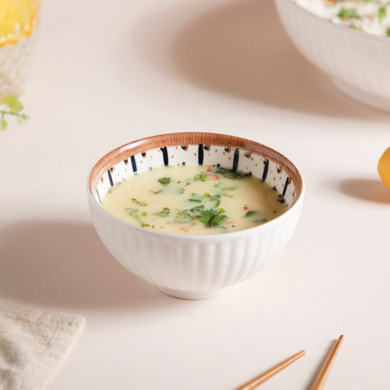 Dewdrop Ceramic Snack Bowl 4.5 Inch 250 ml - Bowl,ceramic bowl, snack bowls, curry bowl, popcorn bowls | Bowls for dining table & home decor