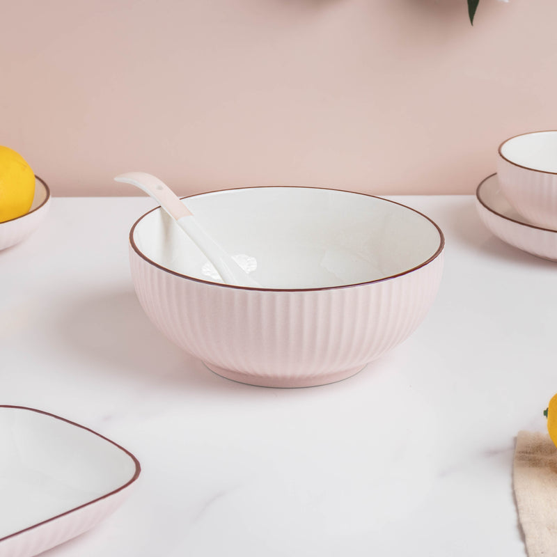 Rosy Pink Snack Set For 8
