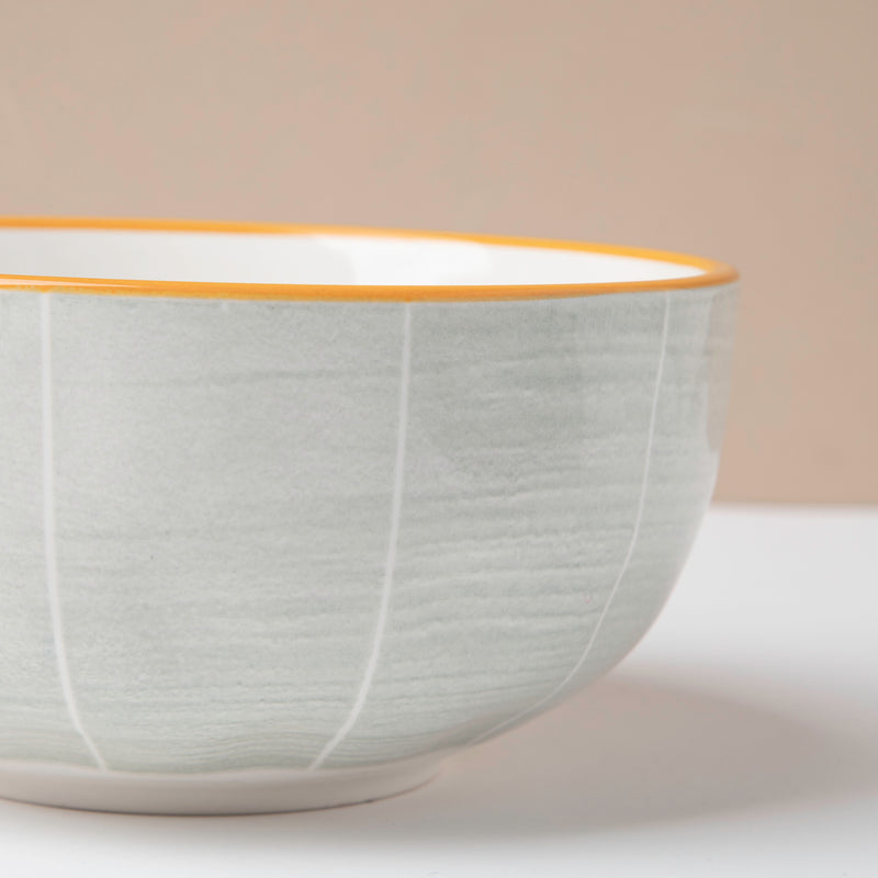 Willow Light Grey Ceramic Soup Bowl Large 500 ml - Bowl,ceramic bowl, snack bowls, curry bowl, popcorn bowls | Bowls for dining table & home decor