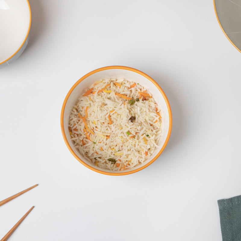 Willow Light Grey Ceramic Soup Bowl Large 500 ml - Bowl,ceramic bowl, snack bowls, curry bowl, popcorn bowls | Bowls for dining table & home decor