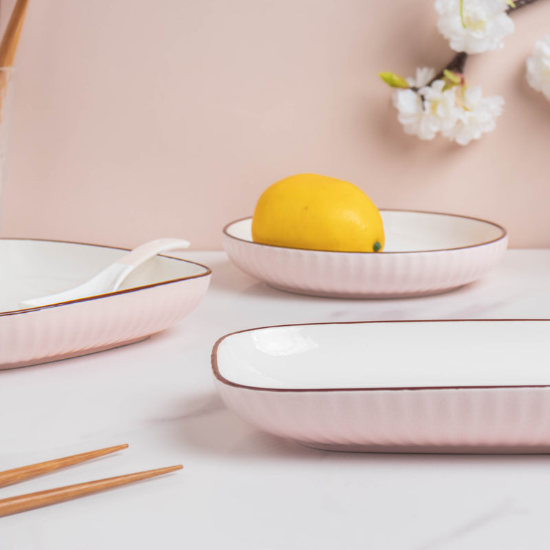 Rosy Pink Snack Set For 8