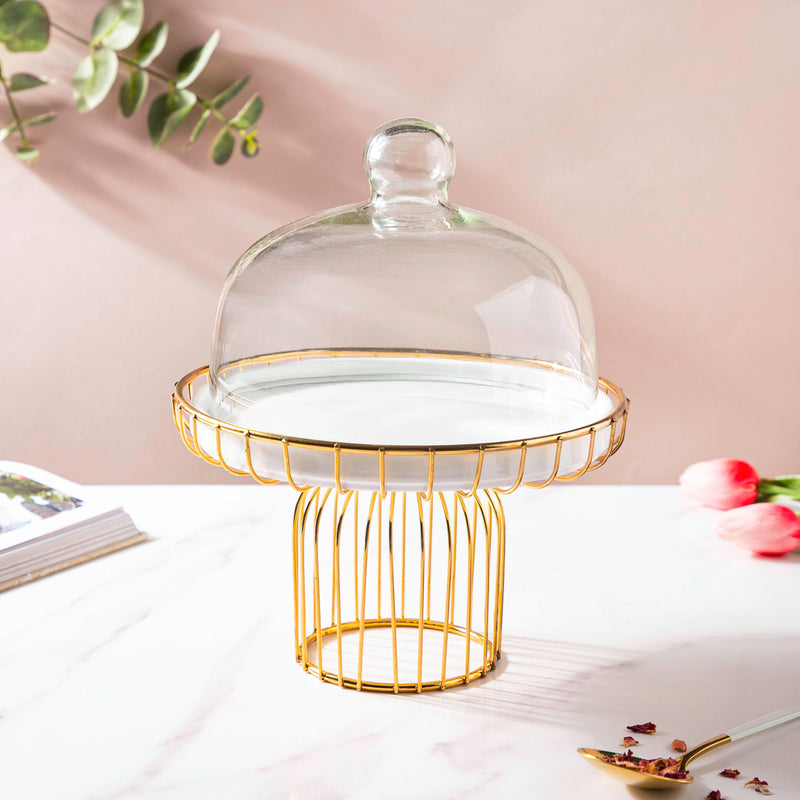 Metallic Cake Stand 8 inch